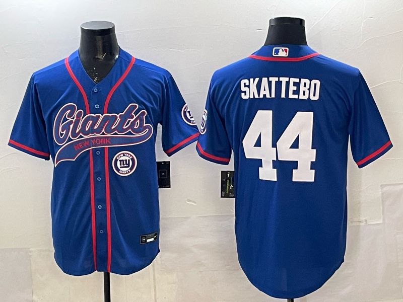 Men 2025 New York Giants #44 Skattebo Blue Joint Name Nike Limited NFL Jersey 07->new york giants->NFL Jersey